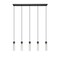 Z-Lite Beau Linear Chandelier, 5-Light, 4.75 In.W x 42 In.L x 12.75 In.H, Matte Black/Clear 740P-5L-MB - alternate 1